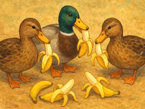 can ducks eat banana, can ducks eat bananas, can ducks have banana, are bananas good for ducks, are bananas safe for ducks